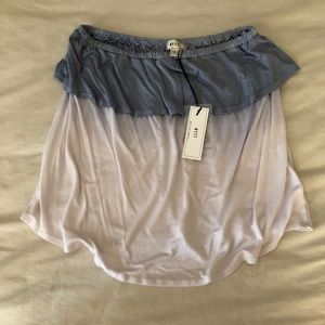 NYTT - Strapless Ombré Ruffle-Top Tank